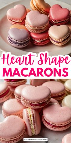 Delight your loved ones with these adorable heart-shaped macarons. Filled with creamy ganache or fruity jam, they’re the perfect sweet treat to express your love on Valentine’s Day. Valentine macarons, heart-shaped dessert, romantic treat, sweet Valentine’s recipe, macaron ideas Valentines Recipes Easy, Deserts Recipes Valentines, Desert Valentines Day Dessert Recipes, February Baking Recipes, Good Food Combinations, Valentine’s Day Themed Desserts, Red Heart Macarons, Pastel Colored Desserts, Heart Shape Macaron