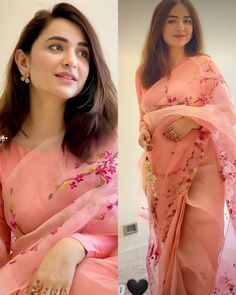 Pakistani Drama Dresses, Hania Amir In Saree, Saree Hania Amir, Hania Amir In Western Dress, Hania Amir Pink Suit, Function Dress, Ayeza Khan Pink Dress, Farewell Quotes, Wahaj Ali