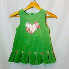 Excellent Condition. Bonnie Jean Girls 2t Dress Green Corduroy Sleeveless Pink Heart Floral Toddler. Size 18 Months. Bundle And Save 15%. Thanks So Much For Visiting My Closet. Red Striped Dress, Baby Talk, Girls Floral Dress, Denim Maxi Dress, Bookmarks Kids, Floral Dress Casual, Bonnie Jean, Green Corduroy, Floral Dresses Long