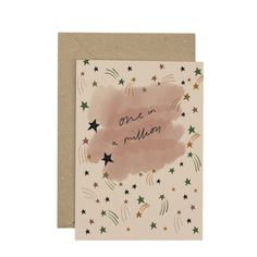 a card with the words one in a million written on it and stars around it