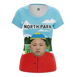 a woman's t - shirt with an image of north park on it