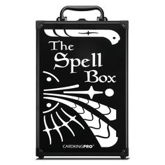 a black and white box with the spell box logo on it's front cover