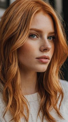 red hair color ideas Copper Brown Hair Color, Copper Blonde Hair Color, Copper Hair Color Ideas, Edgy Hair Color, Peach Hair Colors, Copper Blonde Hair, Fall Blonde Hair Color, Rambut Brunette, Copper Blonde