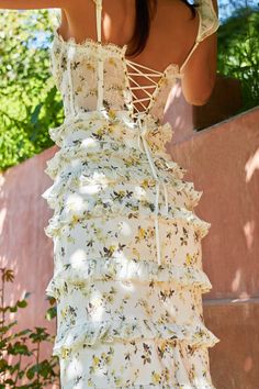 v. chapman corset ruffle dress fiorenza Summer A-line Corset Dress With Ruffles, Yellow Floral Prom Dress, Midi Spring Dress, For Love And Lemons Prom Dress, Summer Corset Dress With Ruffles, Mini Length, For Love And Lemons Floral Dress, Lace Summer Dress, Yellow Summer Dress, فستان زهري