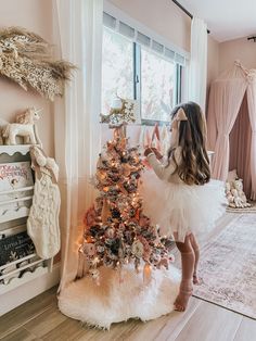 Christmas Tree For Bedroom, Nutcracker Christmas Tree, Christmas Contests, Christmas Trees For Kids, Toddler Girl Room, Pink Xmas