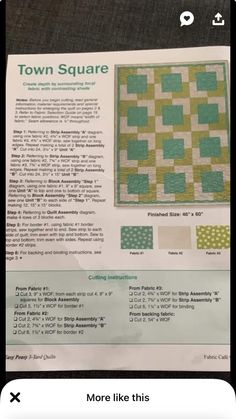 the pattern for this quilt is very easy to make