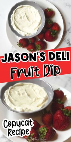 This recipe for Copycat Jason's Deli Fruit Dip is so easy to make. This delicious and creamy fruit dip goes with so many different fruits. Serve it with strawberries, pineapple, grapes, and more!