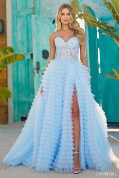 Sherri Hill 56042 - A-line Prom Dress Special Occasion Dress Leaf Corset, Corset Prom Dress, A Line Prom Dress, Strapless Prom Dress, Lace Evening Gowns, Princess Sleeves, Lace Ball Gowns, Corset Dress Prom, Strapless Sweetheart Neckline