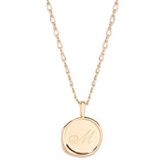 in stock Personalized Initials, Initial Pendant, Gold Plate, Initials, Plating, Brass, Chain, Pendant, Gold