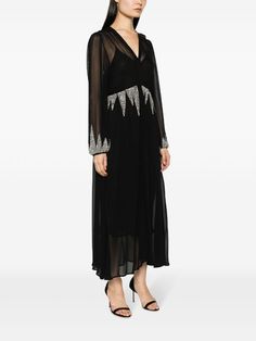 Forte Forte crystal-embellished Layered Maxi Dress - Farfetch Layered Maxi Dress, Black Layers, Maxi Dress Black, Layered Design, Crystal Embellishment, Layers Design, Black Maxi Dress, Ankle Length, Dress Black