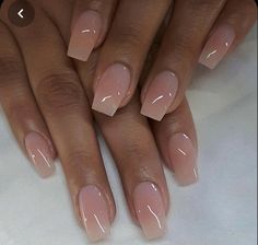 Short Square Acrylic Nails, Acrylic Nails Coffin Short, Best Acrylic Transulent Pink Nails, Shear Pink Nails, Short Clean Acrylic Nails, Nude Pink Square Nails, Basic Nude Nails, Nude Baddie Nails Short, Glossy Pink Nails, Nude Square Nails, Acrylic Powder Nails