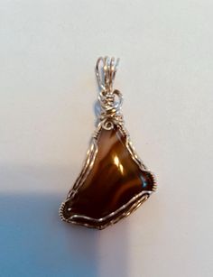 Wire Wrapped Freeform Shape Montana Agate Brown Agate Casual Jewelry, Casual Brown Agate Jewelry, Brown Polished Agate Jewelry, Montana Agate, Chandler Az, Agate Pendant, Pendant Necklaces, Wire Wrapped, Wire Wrapping