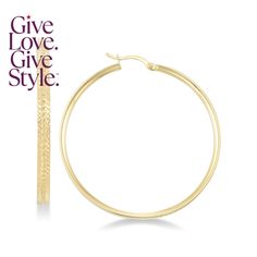 in stock Luxury Yellow Gold Hoop Earrings, 14k Hoop Earrings For Anniversary, Luxury Yellow Gold Diamond Cut Hoop Earrings, Elegant White Gold Hoop Earrings Stamped 14k, Gold Hoop Earrings Stamped 14k, Luxury Tarnish Resistant Hoop Earrings For Anniversary, Luxury Gold Hoop Earrings With Diamond Cut, Elegant 14k Stamped Hoop Jewelry, Elegant Stamped 14k Hoop Jewelry