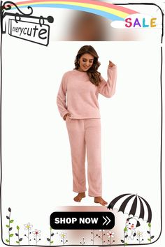 Pink Plush Hoodie with Pant Loungewear Set Comfortable Long Sleeve Winter Sets, Hooded Loungewear Sets With Pockets, Soft Texture Sweats For Winter Loungewear, Winter Sweats With Soft Texture For Loungewear, Long Sleeve Tracksuit With Pockets For Loungewear, Winter Cozy Long Sleeve Tracksuit, Cozy Long Sleeve Winter Tracksuit, Casual Sleepwear With Pockets For Winter, Casual Winter Sleepwear With Pockets