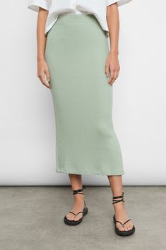 Angie Reseda Skirt - front Straight Skirt Outfits, Blue Dip Dye, Green Midi Skirt, Cute Modest Outfits, Straight Skirt, Womens Size Chart, Modest Outfits, Skirt Outfits