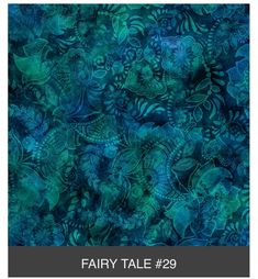 a blue and green background with an image of fish in the water, text reads fairy tale 29