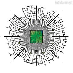 an image of a computer circuit board in the shape of a circle with many lines