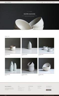 an image of a website design for pottery