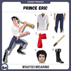 an image of prince eric from disney's the princess and the frog costume guide