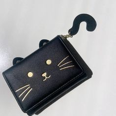 Nwt Cat Small Wallet Vegan Leather. 4 X 3 1/4 Closed, Almost 9” Open. Soft. Rectangular Wallets With Cat Design For Everyday Use, Cute Black Coin Purse For Everyday Use, Cute Black Coin Purse For Everyday, Cute Black Wallets For Gifts, Cute Black Wallets For Gift, Cute Black Wallet As Gift, Cute Black Wallet Perfect For Gift, Cute Black Wallet For Daily Use, Cat Bags