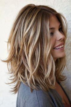 Layered Haircuts for Medium Length Hair You Need to Try Now Angled Hairstyles Medium, Med Length Hair Styles Layers, No Bangs Medium Length Haircut, Layered Hairstyles Medium Length, Homecoming Hairstyles For Thick Hair, Medium Length Color Ideas, Best Long Hairstyles For Women Over 50, Long Angled Bob With Curtain Bangs, Shoulder Length Hair Easy Styles