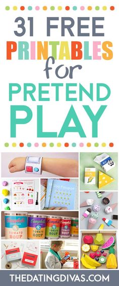 31 free printables for pretend play