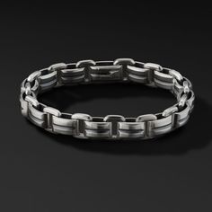 This sleek design reflects the timeless modernity of the Art Deco period in New York City architecture. Sterling silverBracelet, 7.5mmPush clasp Ludwig Bemelmans, David Yurman Mens, Men's Bracelets, Metal Shop, City Architecture, Art Deco Period, Sterling Silver Mens, High Jewelry, David Yurman