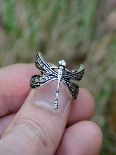 Elegant Wedding Jewelry, Wedding Finger, Dragonfly Ring, Vintage Dragonfly, Gothic Rings, Finger Rings