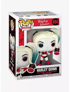 the funky pop vinyl figure harley quinn is in its original box, and it's ready to be shipped