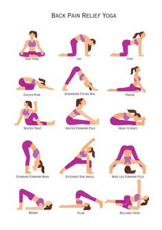 a woman doing yoga poses in different positions