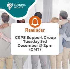 STARTING IN 1 HOUR
Our online support groups offer a safe space to connect with others who truly understand. 

📅 Next session: starting in 1 HOUR @ 2pm (GMT)
👉 Sign up here: https://www.burningnightscrps.org/get-involved/crps-events/article/online-crps-support-group-december-2024/

#CRPS #crpsawareness #crpssupport