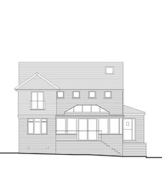 the front elevation of this house plan