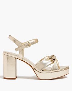 Factory: Bow Platform Heeled Sandals For Women White Platform, Bow Heels, Platform Sandals Heels, Gold Heels, Sandals For Women, Heeled Sandals, Platform Heels, Sale Items, Womens Sandals