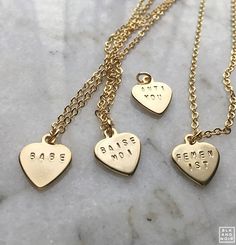 Tiny Gold Silver Custom Heart Necklace | Personalized Small Heart Charms Human Heart Necklace, Memento Mori Jewelry, Anatomical Heart Necklace, Dark Jewelry, Handstamped Bracelet, Word Bracelet, Stamped Bracelet, Charm Necklace Silver, Gold Charm Necklace