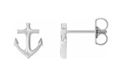 Available in 14k or 925 sterling silver, these petite anchor earrings are the perfect accent to our Diamond Anchor Necklace! Anchor Earrings, Anchor Necklace, Recycled Gold, Sterling Silver Earrings, Jewelry Pieces, Fine Jewelry, 925 Sterling Silver, Yellow Gold, White Gold