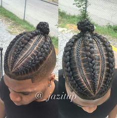 Boys Braids, Hair Cornrows, Unique Braided Hairstyles, Boy Braids, Braided Man Bun, Braid Styles For Men, Boy Braids Hairstyles, Men Braids, Blonde Dreads