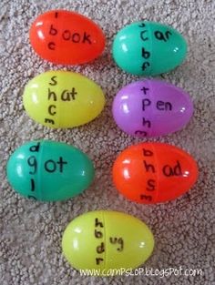 six colored rocks with words written on them