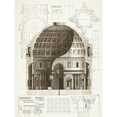 Basilica Dome Poster Print by Christopher James-VARPDX502JAM1249 Image 1 Vintage Motorcycle Art, Historical Drawings, Architecture Antique, Architecture Blueprints, Bathroom Wall Decor Art, Plans Architecture, Vintage Architecture, Historic Architecture, Architecture Drawing Art