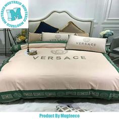 the versa bedding set is made up and ready to be used