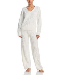 Pj Salvage Chenille Cable Knit Sweater & Pants Pajama Set Sweater Pants, Cable Knit Sweater, Pullover Styling, Cable Knit, Pajama Set, Knit Sweater, Knitted Sweaters, Pajamas, Straight Leg