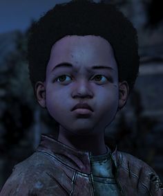 an animated image of a young boy looking at the camera