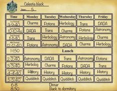 an old time calendar with dates for each month