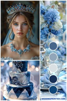 blue and silver wedding color scheme