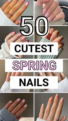 Spring Nail Ideas, Simple Spring Nails, April Nails, Spring Acrylic Nails, Spring Nail Trends, Cute Spring Nails, Spring Nail Colors