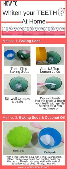 How to Whiten your Teeth at home with simple remedies Diy Teeth Whitening, Baking Soda Teeth, Diy Teeth, Teeth Whitening Procedure, Baking Soda And Lemon