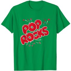 Pop Rocks 2 T Shirt Pop Culture Slogan T-shirt, Relaxed Fit Graphic Design Top For Fan Merchandise, Relaxed Fit Graphic Design Top For Fans, Relaxed Fit Top With Graphic Design For Fans, Pop Culture Short Sleeve Slogan Top, Pop Culture Short Sleeve Top With Slogan, Red Graphic Print Band Merch Tops, Pop Culture Graphic Print Tops In Relaxed Fit, Relaxed Fit Graphic Print Tops Pop Culture