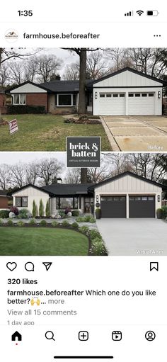 the before and after photos of a house in an area that is being advertised for sale