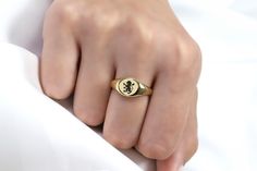 Embrace your royal heritage with our Custom Heraldic Royal Lion Round Gold Signet Ring. Featuring a round design that elegantly frames a deeply engraved royal lion, this piece is a nod to the noble qualities of leadership and valor. Each detail of the heraldic lion is rendered with precision, symbolizing strength and nobility across cultures and time. Made from the finest gold, this ring is not only a statement of personal style but also a connection to a storied past. Ideal for aficionados of h Elegant Round Engraved Ring With Engraving Option, Classic Engraved Gold Ring For Gift, Gold Engraved Ring With Classic Design For Gift, Vintage Tarnish-resistant Round Rings, Formal Round Jewelry With Engraving Option, Formal Jewelry With Engraving Option, Elegant Rings With Engraving Option, Tarnish Resistant Engraved Promise Ring, Timeless Engraved Ring Tarnish Resistant