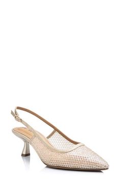 A supercushioned footbed keeps comfort kicking to the office through a night out in this mesh-topped slingback pump. Memory foam cushioning Adjustable slingback strap with buckle closure Textile upper/synthetic lining/rubber sole Imported Slingback Pump, Pump Shoes, Women's Pumps, The Office, Memory Foam, Rubber Sole, Night Out, Nordstrom, Buckle