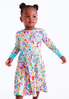 This dress is perfect for any little fashionista! It is made of buttery-soft bamboo viscose and spandex fabric which ensures comfort and long-lasting wear. Playful Summer Dresses With Pockets, Long Sleeve Playful Twirl Dress For Playdate, Playful Long Sleeve Twirl Dress For Playdate, Spring Long Sleeve Twirl Dress For Playdate, Playful Long Sleeve Playwear Dresses, Playful Long Sleeve Dresses For Playwear, Spring Long Sleeve Dresses For Playwear, Cotton Playtime Dress With Pockets, Playful Cotton Loungewear Dress